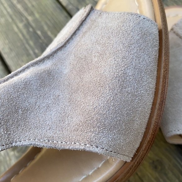 Italian Wedge Heels Peep Toe Suede - Picture 9 of 9